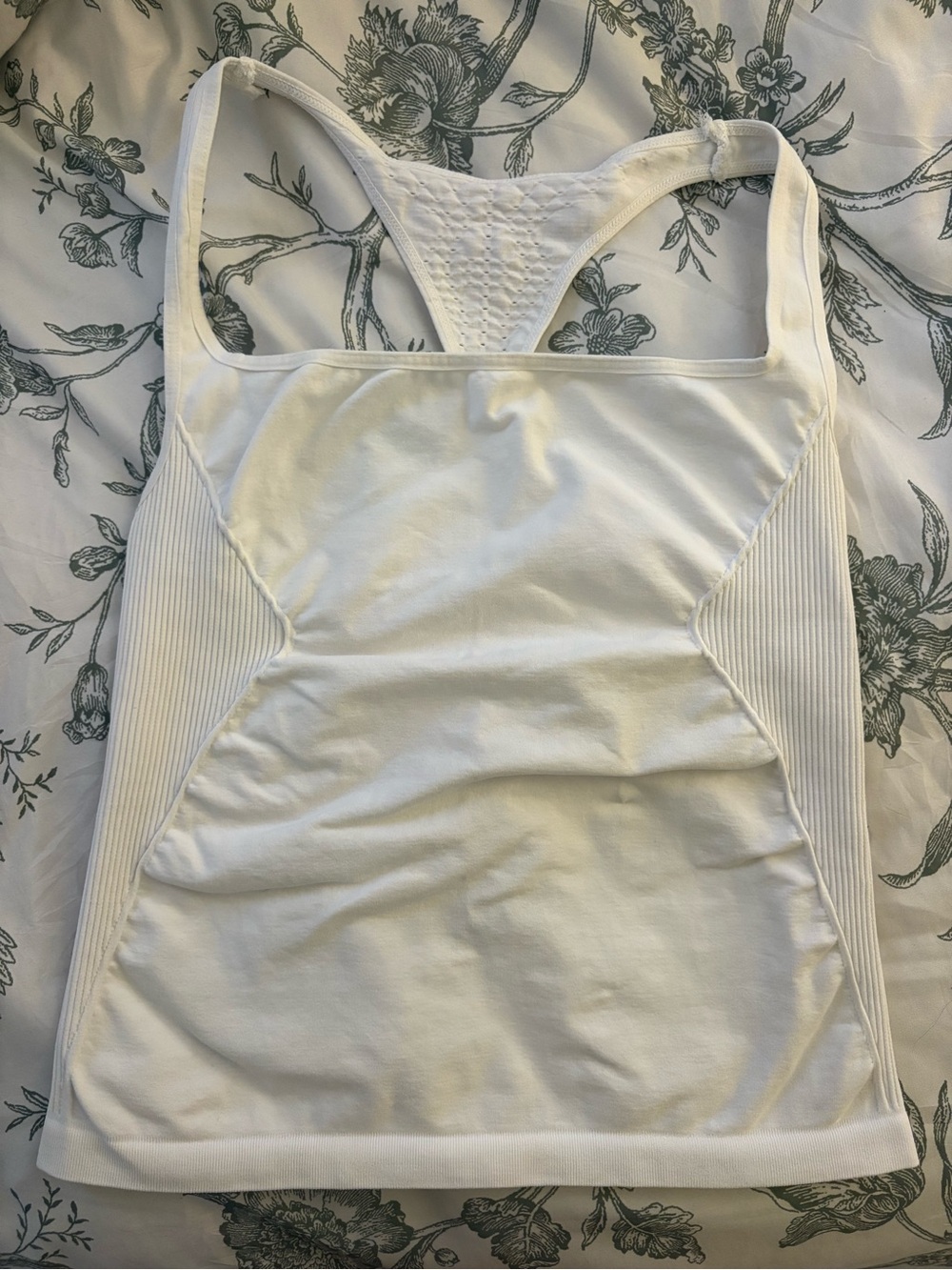 Free People Movement White Racerback Rib-Panel Tank Top - Picture 1 of 4